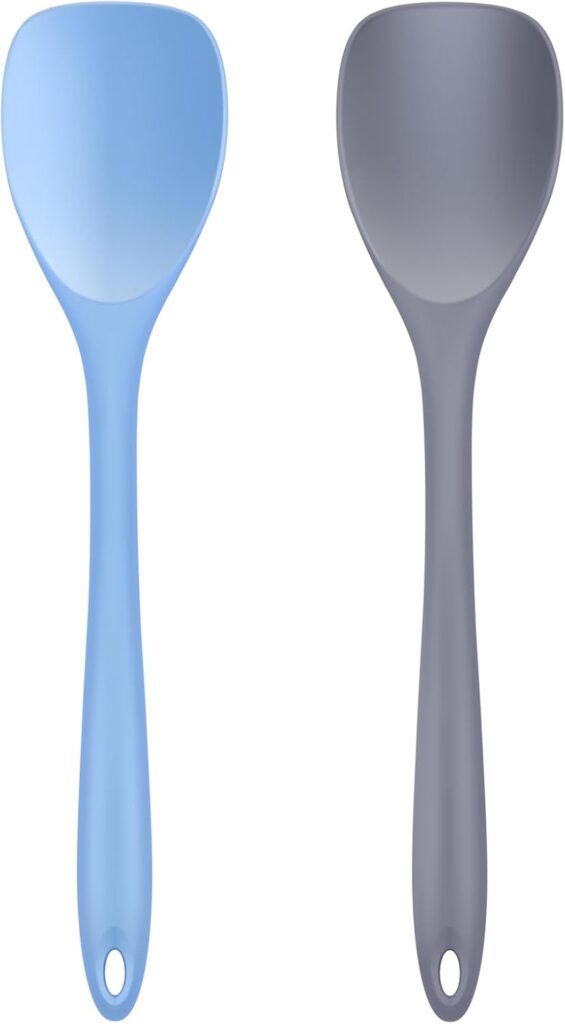 Silicone Spoonula Set, Heat Resistant, Seamless Non-Stick