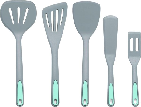 Silicone Turner Spatula Set, Non-Stick, Heat Resistant, Dishwasher Safe
